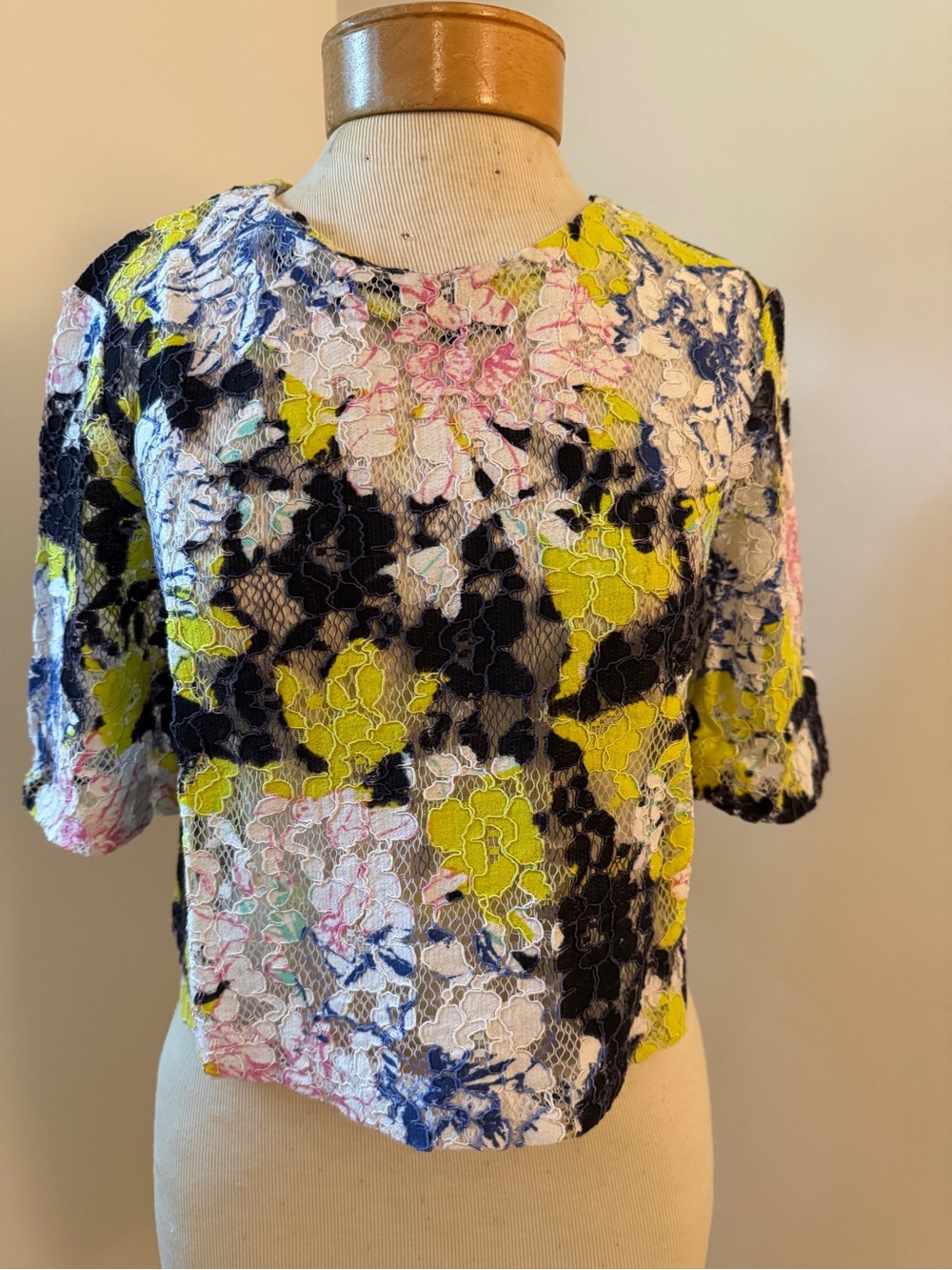 French Connection sheer crop top